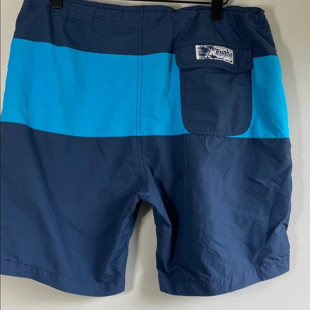 Men's Blue Two-Tone Swim Board Shorts